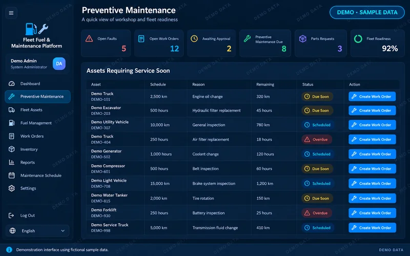 Maintenance due